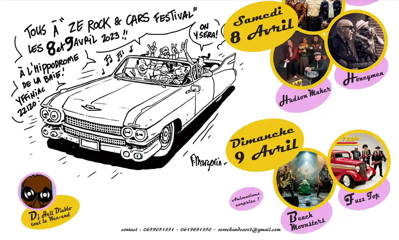 ze rock and cars 2023 Programmation