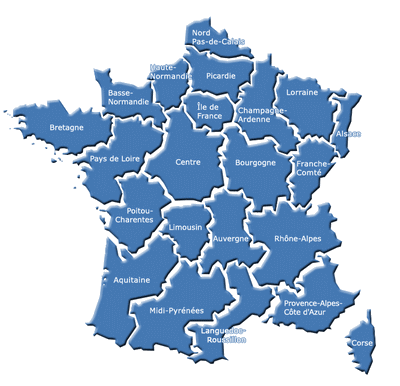 Carte des festival de musique en régions de France