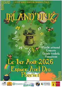 Mondial’Folk à Plozévet - Festival de musique le 01 août - Irland'deiz pour le mondial'folk 2026. Un rendez-vous dédié à l’île...