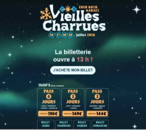 Billetterie vieilles charrues 2026