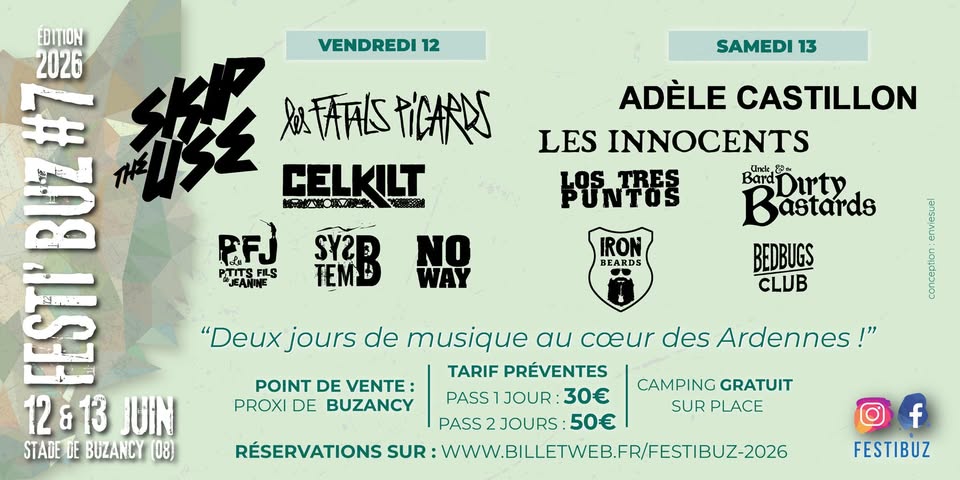 Au Festi’Buz, on vient en famille ou entre amis, dans un lieu à taille humaine transformé en guinguette par les bénévoles qui se démènent pour que chaque édition soit inoubliable.