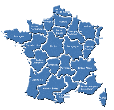 Carte des festival de musique en régions de France